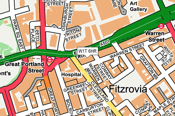 W1T 6HR map - OS OpenMap – Local (Ordnance Survey) W1T 6HR map - OS OpenMap – Local (Ordnance Survey)