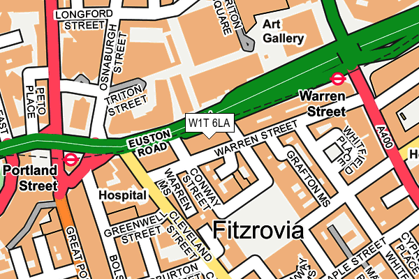 W1T 6LA map - OS OpenMap – Local (Ordnance Survey) W1T 6LA map - OS OpenMap – Local (Ordnance Survey)