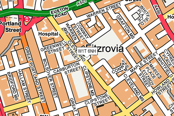 W1T 6NH map - OS OpenMap – Local (Ordnance Survey) W1T 6NH map - OS OpenMap – Local (Ordnance Survey)