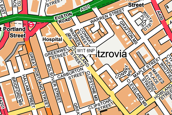 W1T 6NP map - OS OpenMap – Local (Ordnance Survey) W1T 6NP map - OS OpenMap – Local (Ordnance Survey)