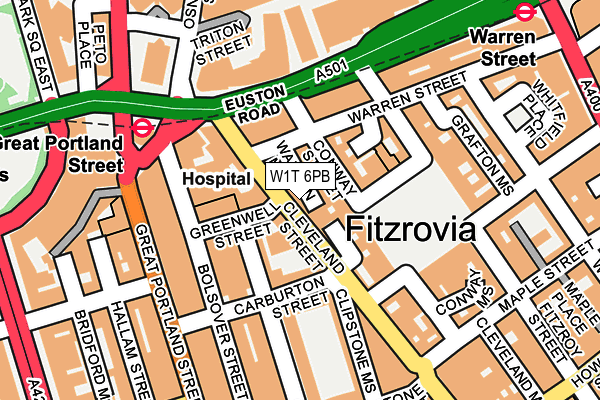 W1T 6PB map - OS OpenMap – Local (Ordnance Survey) W1T 6PB map - OS OpenMap – Local (Ordnance Survey)