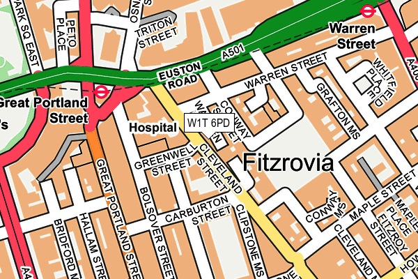 W1T 6PD map - OS OpenMap – Local (Ordnance Survey) W1T 6PD map - OS OpenMap – Local (Ordnance Survey)