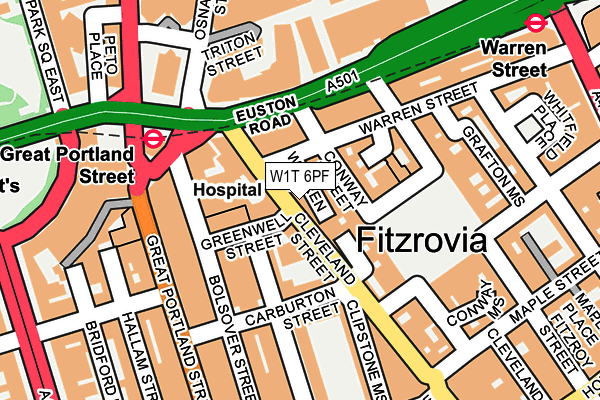W1T 6PF map - OS OpenMap – Local (Ordnance Survey) W1T 6PF map - OS OpenMap – Local (Ordnance Survey)
