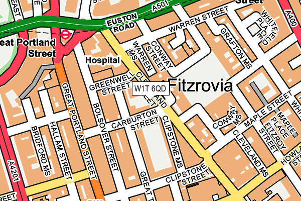 W1T 6QD map - OS OpenMap – Local (Ordnance Survey) W1T 6QD map - OS OpenMap – Local (Ordnance Survey)