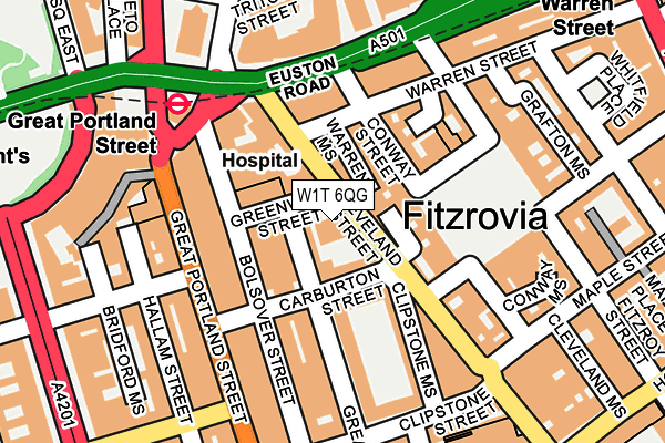 W1T 6QG map - OS OpenMap – Local (Ordnance Survey) W1T 6QG map - OS OpenMap – Local (Ordnance Survey)