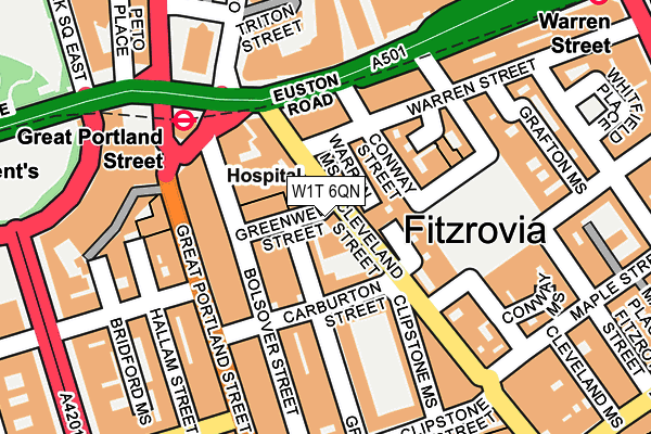 W1T 6QN map - OS OpenMap – Local (Ordnance Survey) W1T 6QN map - OS OpenMap – Local (Ordnance Survey)