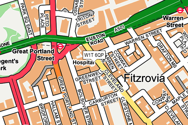 W1T 6QP map - OS OpenMap – Local (Ordnance Survey) W1T 6QP map - OS OpenMap – Local (Ordnance Survey)