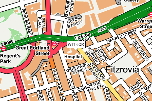 W1T 6QR map - OS OpenMap – Local (Ordnance Survey) W1T 6QR map - OS OpenMap – Local (Ordnance Survey)