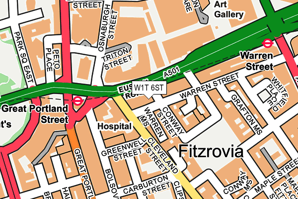 W1T 6ST map - OS OpenMap – Local (Ordnance Survey) W1T 6ST map - OS OpenMap – Local (Ordnance Survey)