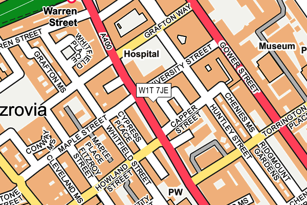 W1T 7JE map - OS OpenMap – Local (Ordnance Survey) W1T 7JE map - OS OpenMap – Local (Ordnance Survey)