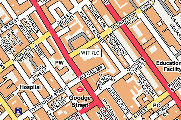 W1T 7LQ map - OS OpenMap – Local (Ordnance Survey) W1T 7LQ map - OS OpenMap – Local (Ordnance Survey)