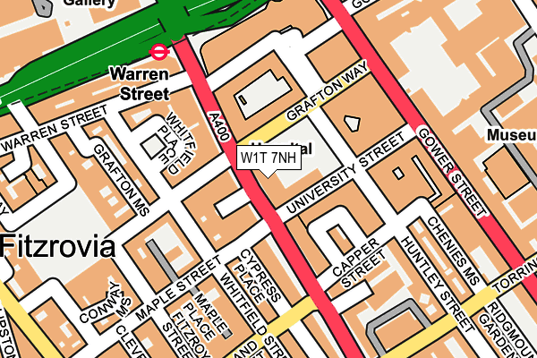 W1T 7NH map - OS OpenMap – Local (Ordnance Survey) W1T 7NH map - OS OpenMap – Local (Ordnance Survey)
