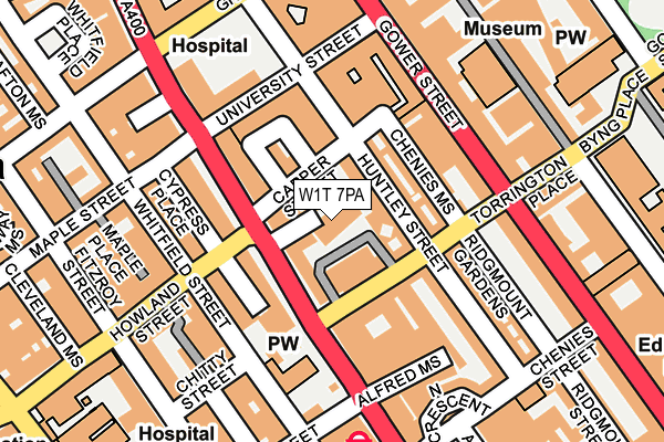 W1T 7PA map - OS OpenMap – Local (Ordnance Survey) W1T 7PA map - OS OpenMap – Local (Ordnance Survey)