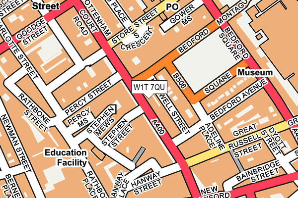 W1T 7QU map - OS OpenMap – Local (Ordnance Survey) W1T 7QU map - OS OpenMap – Local (Ordnance Survey)