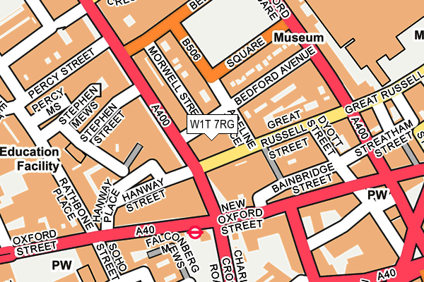 W1T 7RG map - OS OpenMap – Local (Ordnance Survey) W1T 7RG map - OS OpenMap – Local (Ordnance Survey)