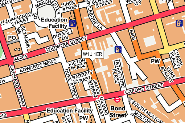 W1U 1ER map - OS OpenMap – Local (Ordnance Survey) W1U 1ER map - OS OpenMap – Local (Ordnance Survey)