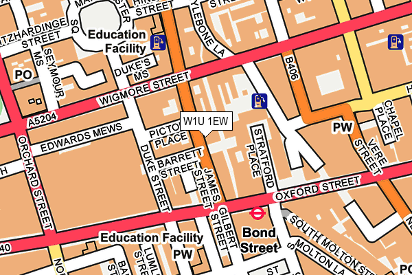 W1U 1EW map - OS OpenMap – Local (Ordnance Survey) W1U 1EW map - OS OpenMap – Local (Ordnance Survey)