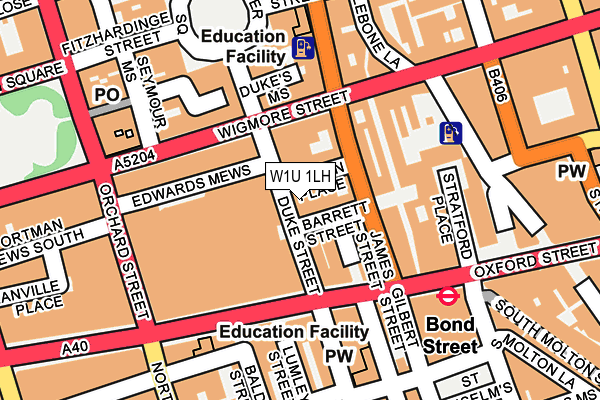 W1U 1LH map - OS OpenMap – Local (Ordnance Survey) W1U 1LH map - OS OpenMap – Local (Ordnance Survey)