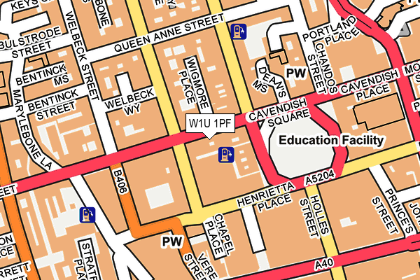 W1U 1PF map - OS OpenMap – Local (Ordnance Survey) W1U 1PF map - OS OpenMap – Local (Ordnance Survey)