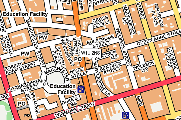 W1U 2NS map - OS OpenMap – Local (Ordnance Survey) W1U 2NS map - OS OpenMap – Local (Ordnance Survey)