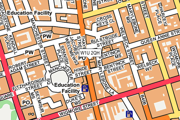 W1U 2QH map - OS OpenMap – Local (Ordnance Survey) W1U 2QH map - OS OpenMap – Local (Ordnance Survey)