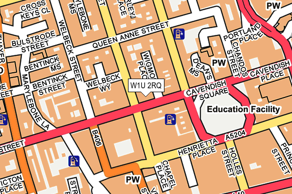 W1U 2RQ map - OS OpenMap – Local (Ordnance Survey) W1U 2RQ map - OS OpenMap – Local (Ordnance Survey)