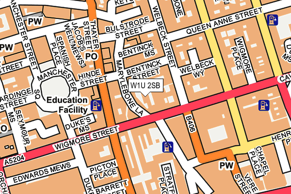 W1U 2SB map - OS OpenMap – Local (Ordnance Survey) W1U 2SB map - OS OpenMap – Local (Ordnance Survey)