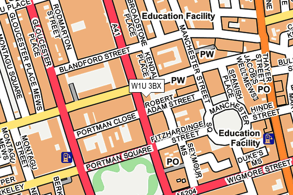 W1U 3BX map - OS OpenMap – Local (Ordnance Survey) W1U 3BX map - OS OpenMap – Local (Ordnance Survey)