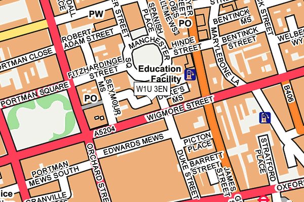 W1U 3EN map - OS OpenMap – Local (Ordnance Survey) W1U 3EN map - OS OpenMap – Local (Ordnance Survey)