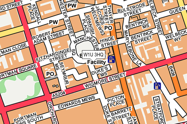 W1U 3HQ map - OS OpenMap – Local (Ordnance Survey) W1U 3HQ map - OS OpenMap – Local (Ordnance Survey)