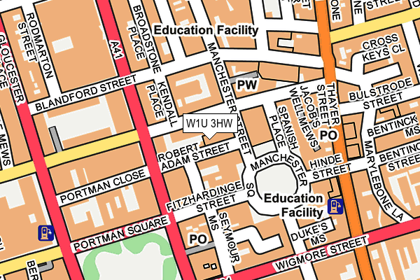 W1U 3HW map - OS OpenMap – Local (Ordnance Survey) W1U 3HW map - OS OpenMap – Local (Ordnance Survey)