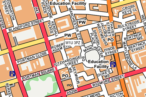 W1U 3PZ map - OS OpenMap – Local (Ordnance Survey) W1U 3PZ map - OS OpenMap – Local (Ordnance Survey)