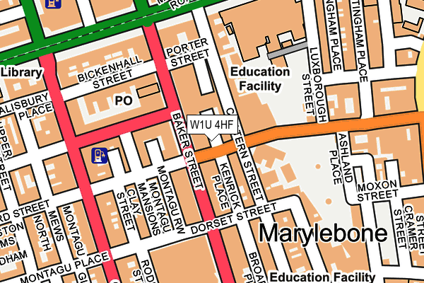 W1U 4HF map - OS OpenMap – Local (Ordnance Survey) W1U 4HF map - OS OpenMap – Local (Ordnance Survey)