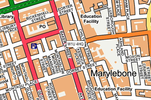 W1U 4HQ map - OS OpenMap – Local (Ordnance Survey) W1U 4HQ map - OS OpenMap – Local (Ordnance Survey)