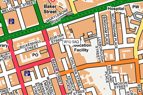 W1U 5AQ map - OS OpenMap – Local (Ordnance Survey) W1U 5AQ map - OS OpenMap – Local (Ordnance Survey)