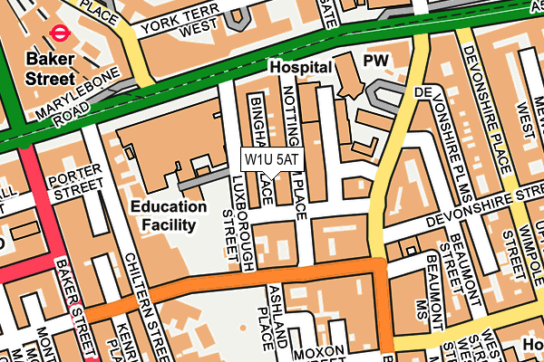 W1U 5AT map - OS OpenMap – Local (Ordnance Survey) W1U 5AT map - OS OpenMap – Local (Ordnance Survey)