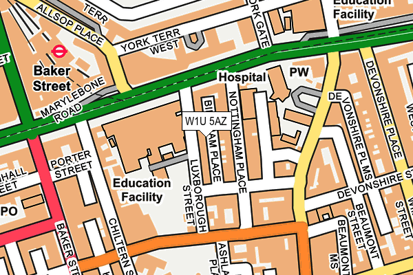 W1U 5AZ map - OS OpenMap – Local (Ordnance Survey) W1U 5AZ map - OS OpenMap – Local (Ordnance Survey)