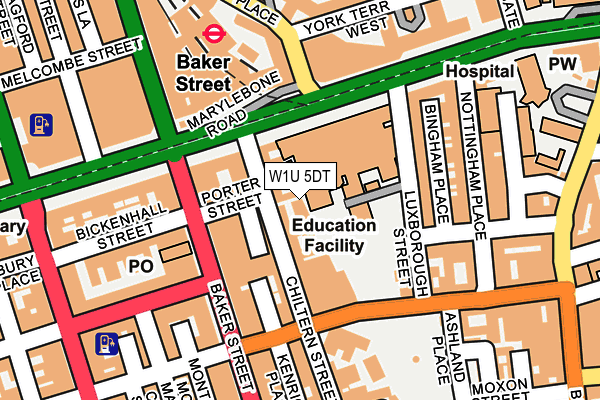 W1U 5DT map - OS OpenMap – Local (Ordnance Survey) W1U 5DT map - OS OpenMap – Local (Ordnance Survey)