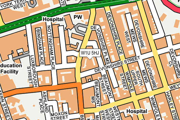 W1U 5HJ map - OS OpenMap – Local (Ordnance Survey) W1U 5HJ map - OS OpenMap – Local (Ordnance Survey)