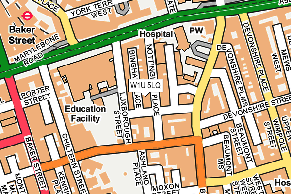 W1U 5LQ map - OS OpenMap – Local (Ordnance Survey) W1U 5LQ map - OS OpenMap – Local (Ordnance Survey)