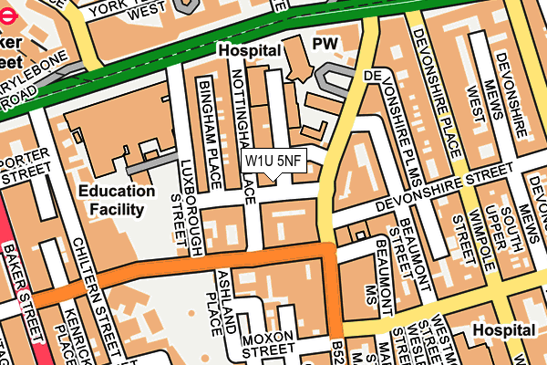 W1U 5NF map - OS OpenMap – Local (Ordnance Survey) W1U 5NF map - OS OpenMap – Local (Ordnance Survey)