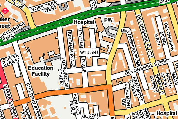 W1U 5NJ map - OS OpenMap – Local (Ordnance Survey) W1U 5NJ map - OS OpenMap – Local (Ordnance Survey)