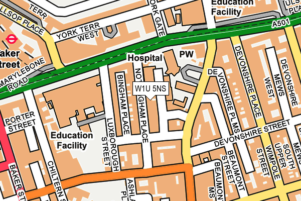 W1U 5NS map - OS OpenMap – Local (Ordnance Survey) W1U 5NS map - OS OpenMap – Local (Ordnance Survey)