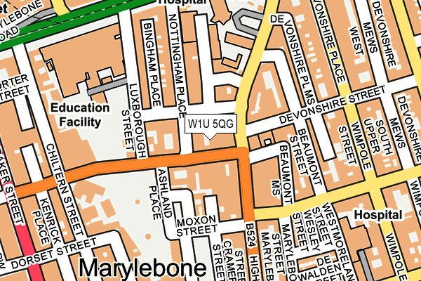 W1U 5QG map - OS OpenMap – Local (Ordnance Survey) W1U 5QG map - OS OpenMap – Local (Ordnance Survey)