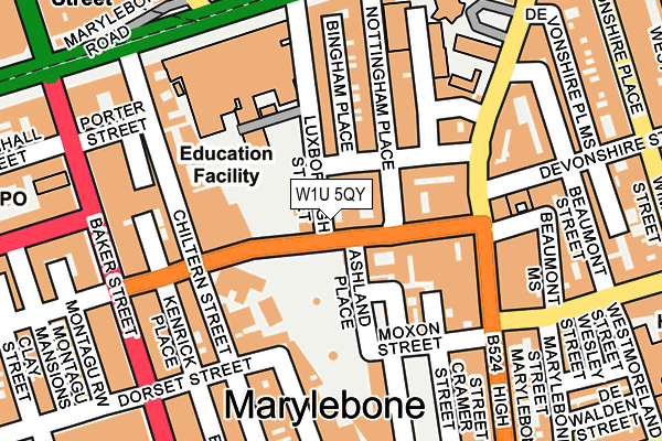 W1U 5QY map - OS OpenMap – Local (Ordnance Survey) W1U 5QY map - OS OpenMap – Local (Ordnance Survey)
