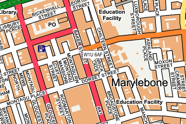 W1U 6AF map - OS OpenMap – Local (Ordnance Survey) W1U 6AF map - OS OpenMap – Local (Ordnance Survey)