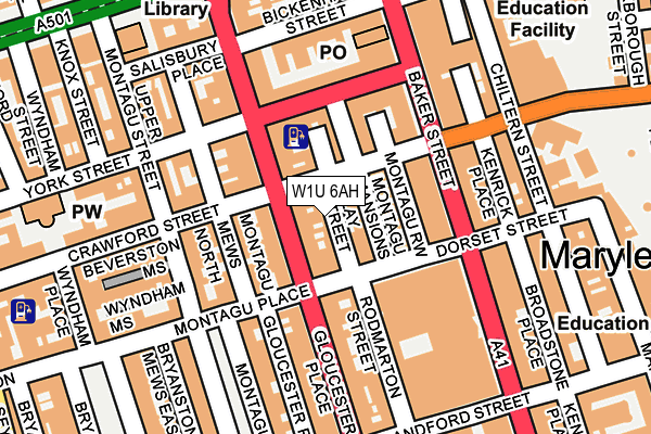 W1U 6AH map - OS OpenMap – Local (Ordnance Survey) W1U 6AH map - OS OpenMap – Local (Ordnance Survey)