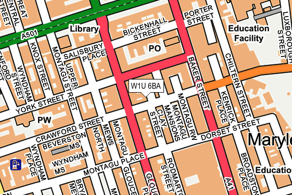 W1U 6BA map - OS OpenMap – Local (Ordnance Survey) W1U 6BA map - OS OpenMap – Local (Ordnance Survey)