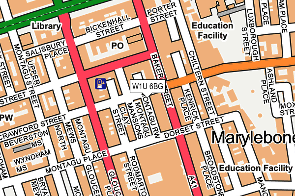 W1U 6BG map - OS OpenMap – Local (Ordnance Survey) W1U 6BG map - OS OpenMap – Local (Ordnance Survey)