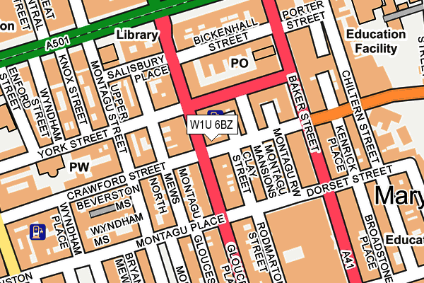 W1U 6BZ map - OS OpenMap – Local (Ordnance Survey) W1U 6BZ map - OS OpenMap – Local (Ordnance Survey)